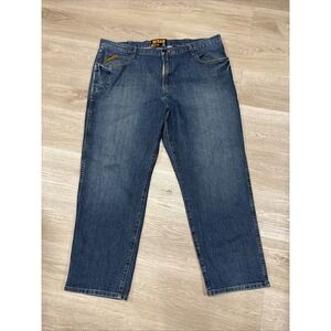Ariat Rebar M3 Jeans MENS 44x30 Blue Loose Straight Leg Denim Workwear Pants